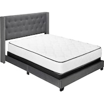 nessie gray queen bed   