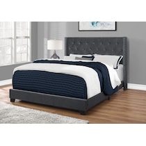 nessie gray queen bed   