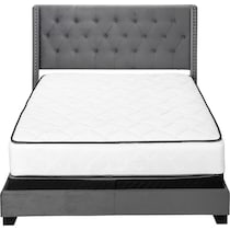 nessie gray queen bed   