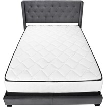 nessie gray queen bed   