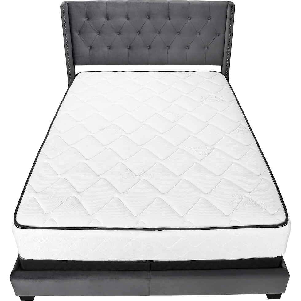 nessie gray queen bed   
