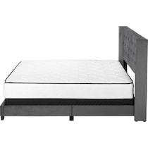 nessie gray queen bed   