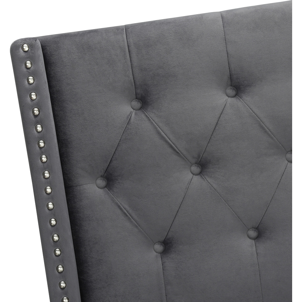 nessie gray queen bed   