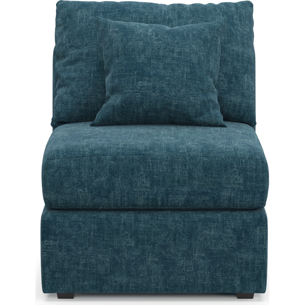nest blue armless chair   