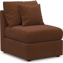 nest dark brown armless chair   