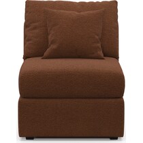 nest dark brown armless chair   