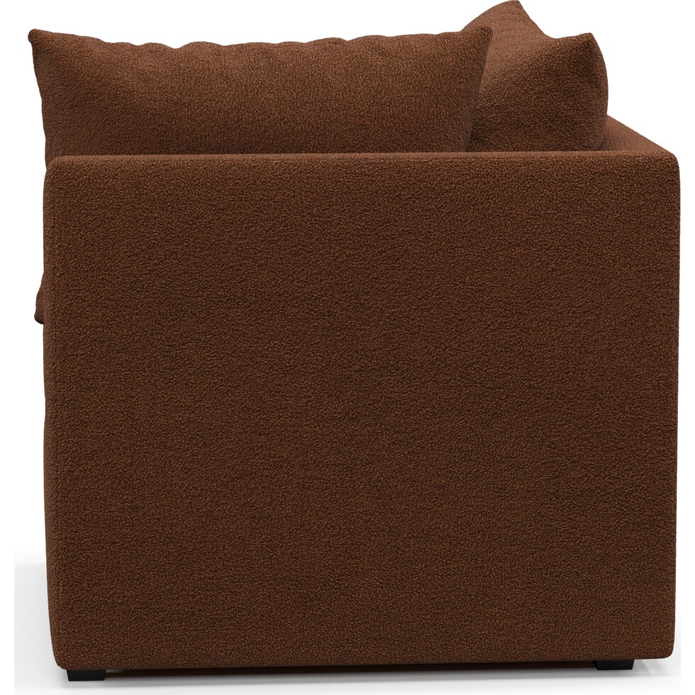 nest dark brown corner chair   