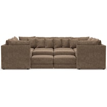 nest dark brown sectional   