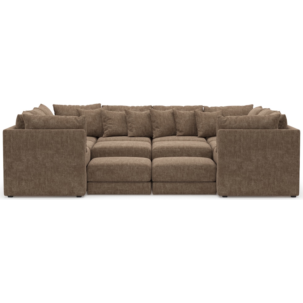 nest dark brown sectional   