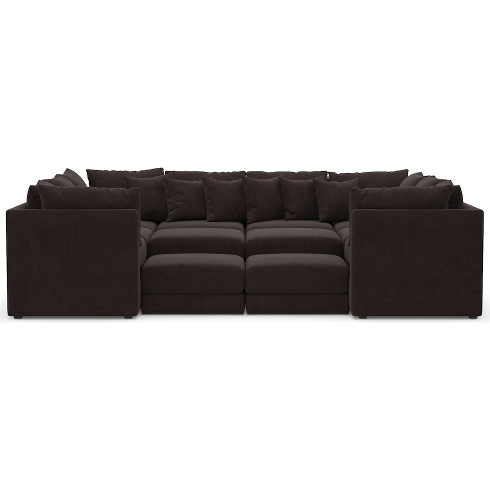 nest dark brown sectional   