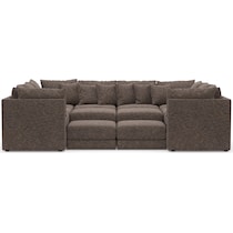 nest dark brown sectional   