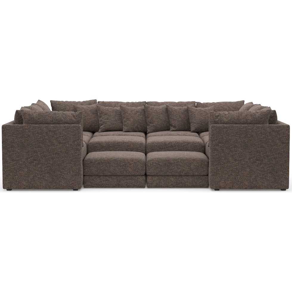 nest dark brown sectional   