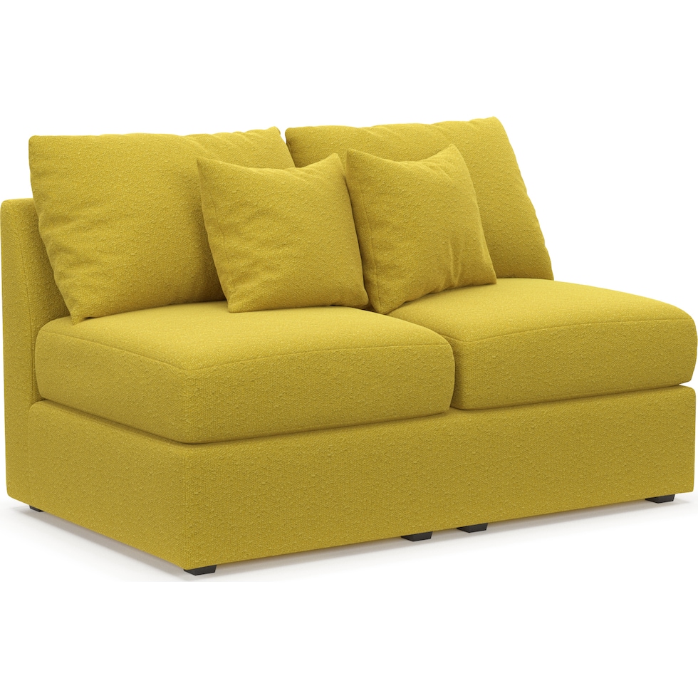 nest gold armless loveseat   