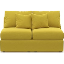 nest gold armless loveseat   