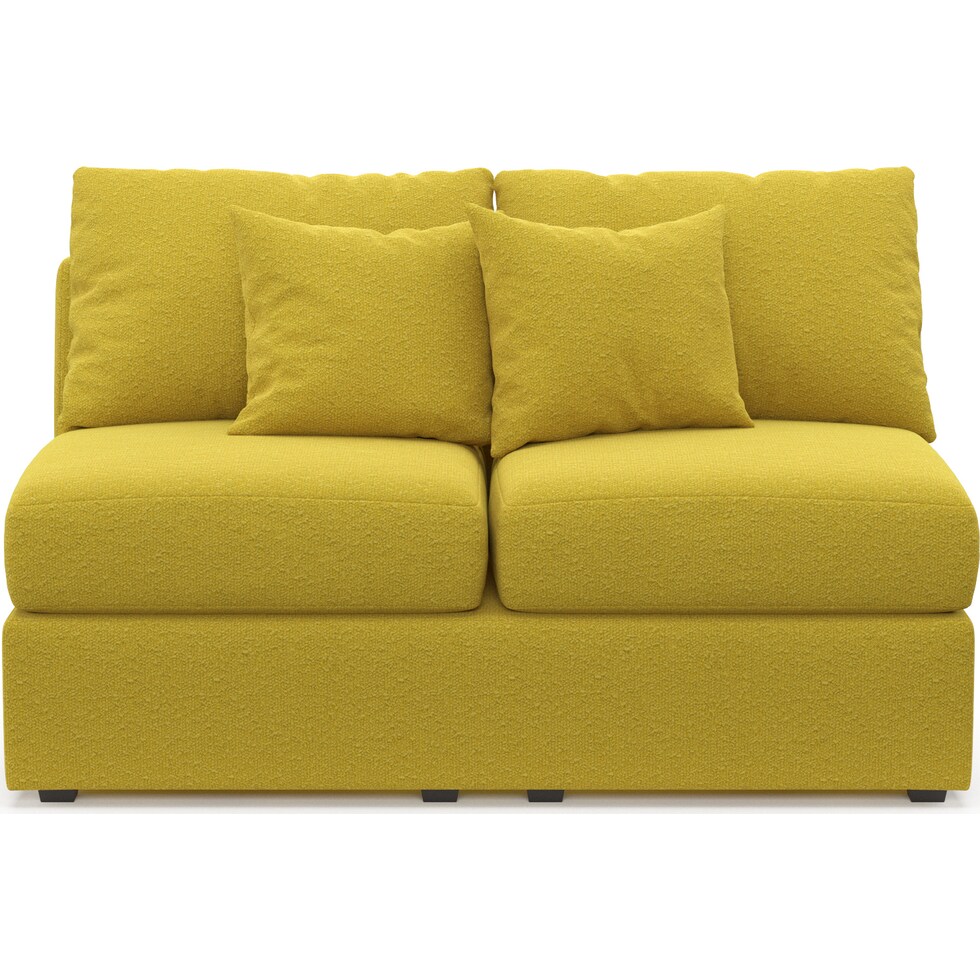 nest gold armless loveseat   