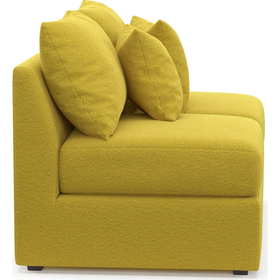 nest gold armless loveseat   