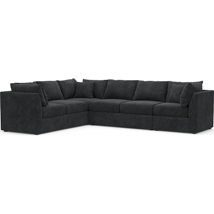 Nest Foam Comfort 3-Piece Large Sectional - Sherpa Charcoal