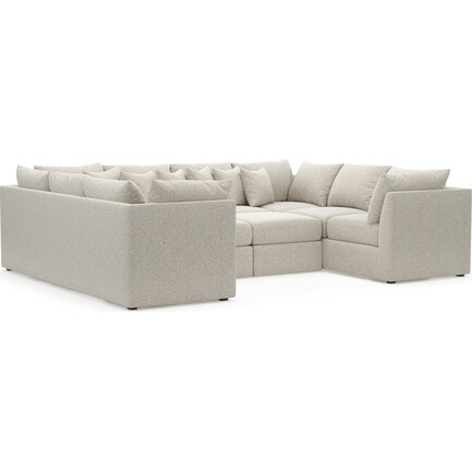 Nest Hybrid Comfort 5-Piece Pit Sectional - Muse Stone