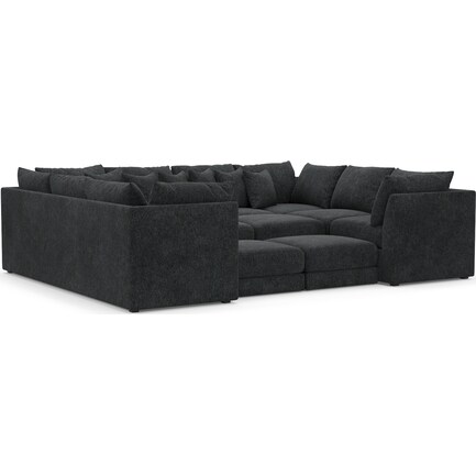 Nest Foam Comfort 7-Piece Pit Sectional - Sherpa Charcoal