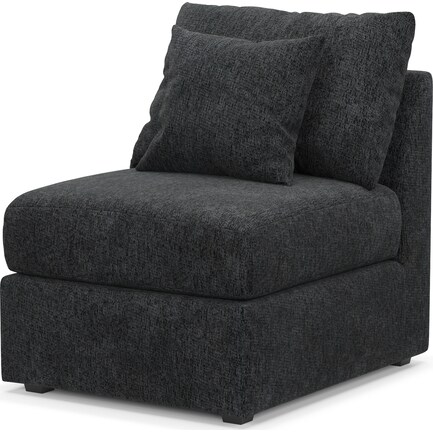 Nest Foam Comfort Armless Chair - Sherpa Charcoal