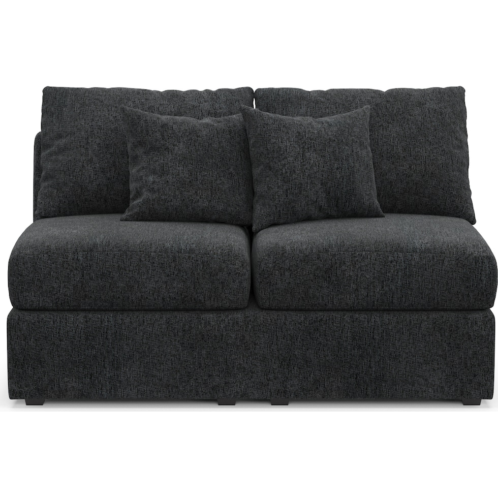 nest gray armless loveseat   