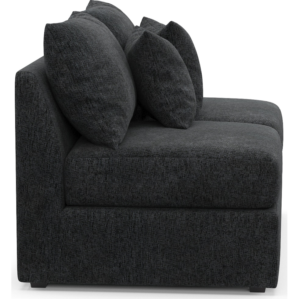 nest gray armless loveseat   