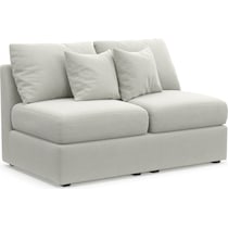nest gray armless loveseat   