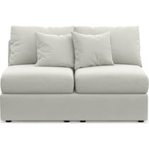 nest gray armless loveseat   