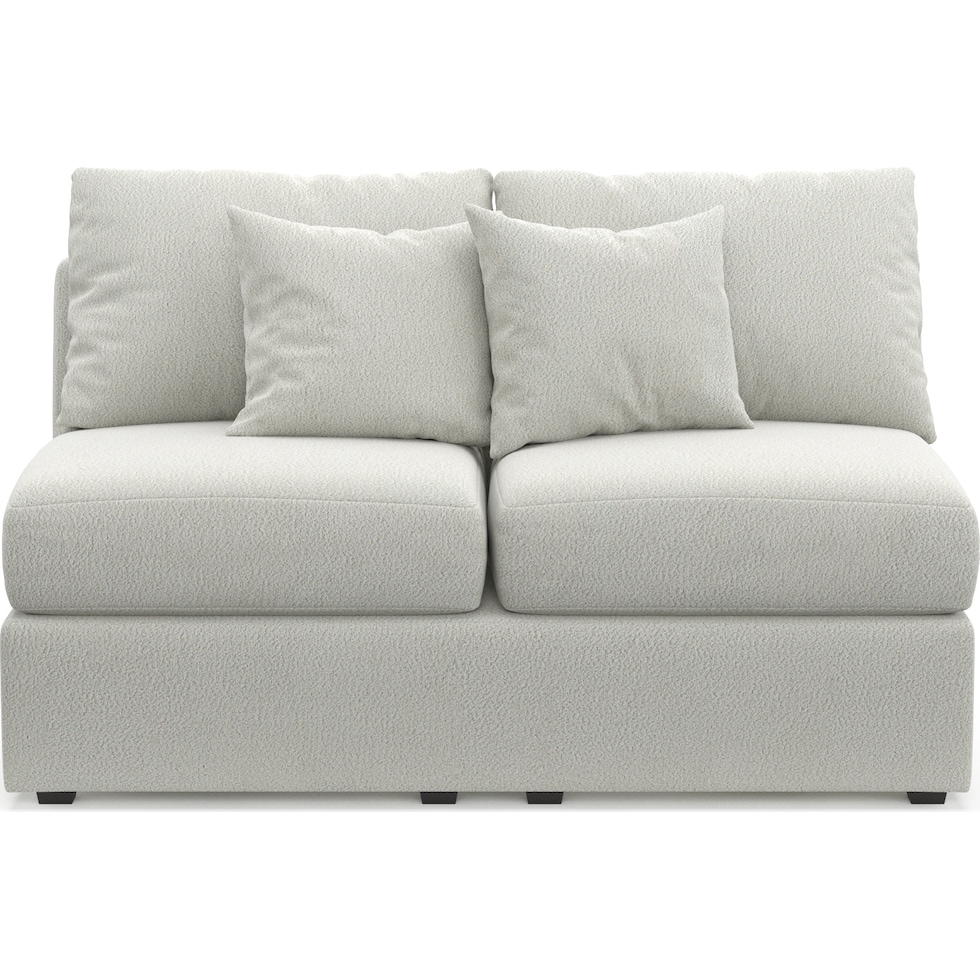 nest gray armless loveseat   