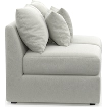 nest gray armless loveseat   