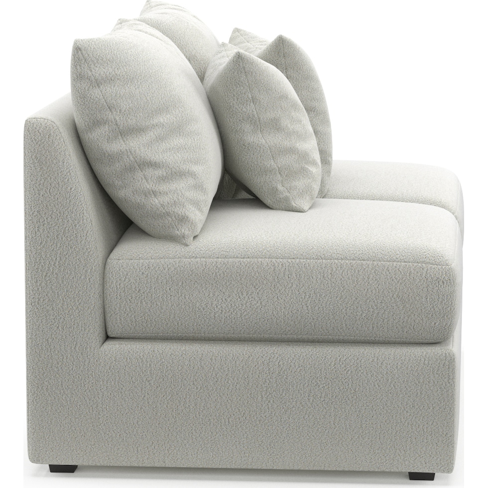 nest gray armless loveseat   