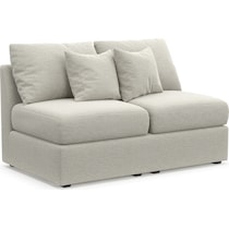 nest gray armless loveseat   