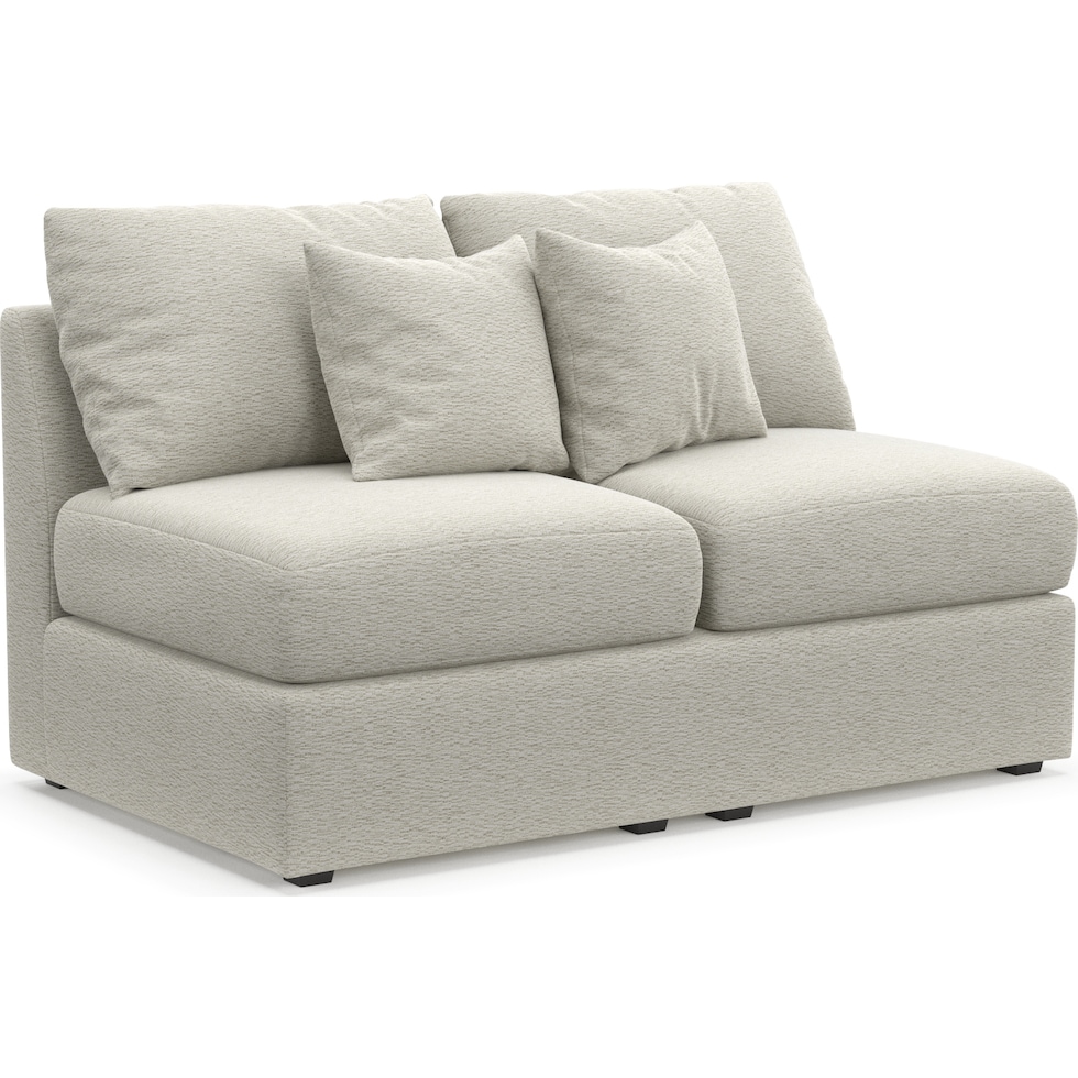 nest gray armless loveseat   