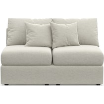 nest gray armless loveseat   