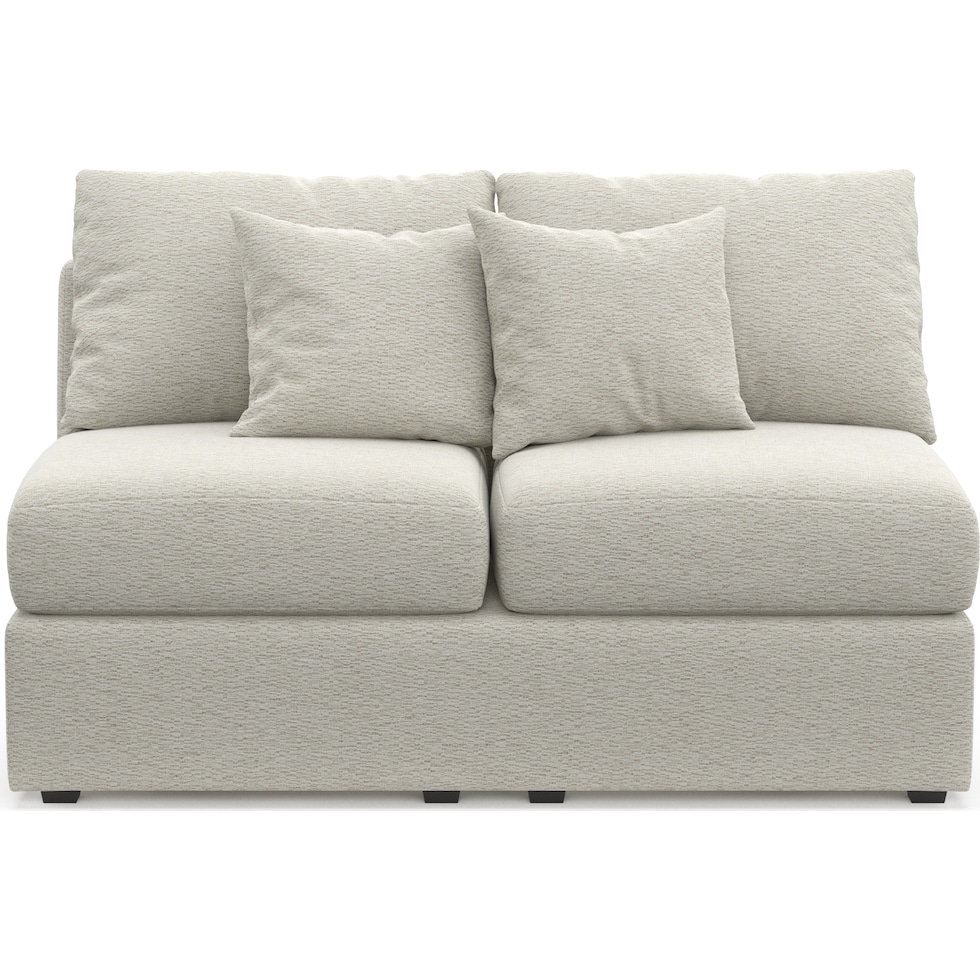 nest gray armless loveseat   