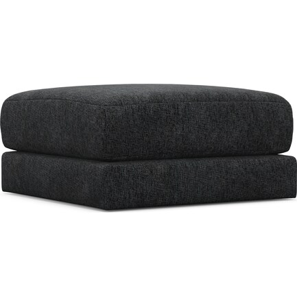 Nest Hybrid Comfort Short Ottoman - Sherpa Charcoal