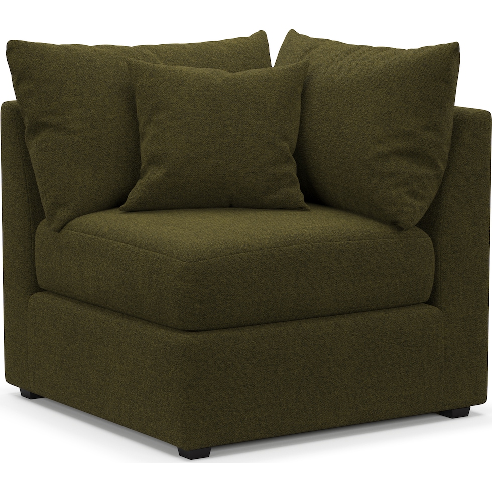 nest green corner chair   