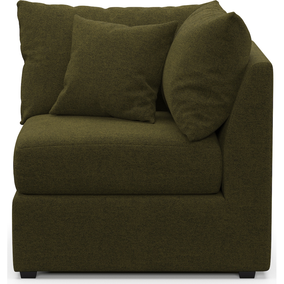 nest green corner chair   