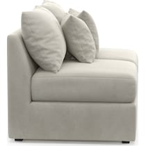 nest light brown armless loveseat   