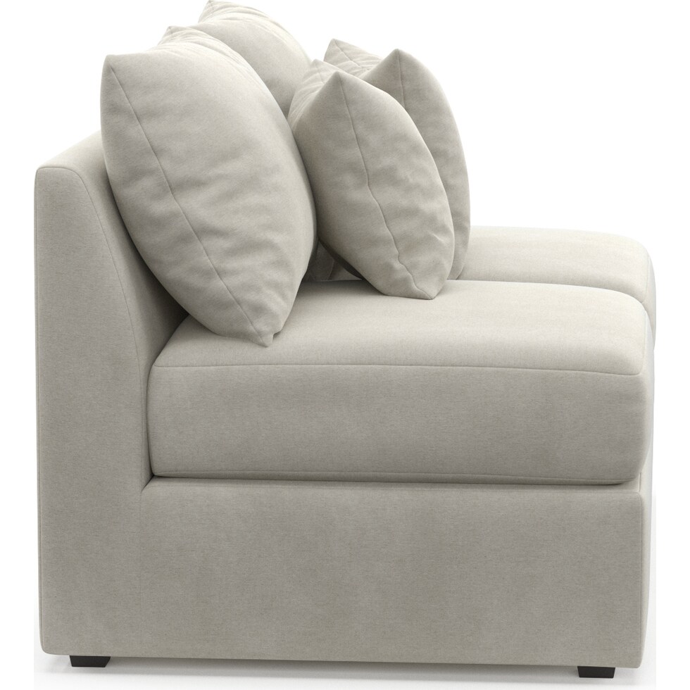 nest light brown armless loveseat   