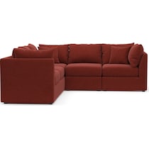 nest red  pc sectional   