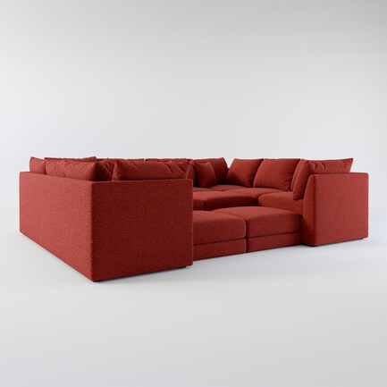 Nest Hybrid Comfort 9-Piece Sectional - Bloke Brick