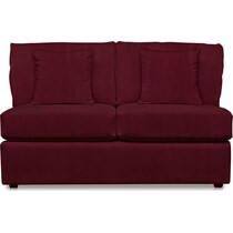 nest red armless loveseat   