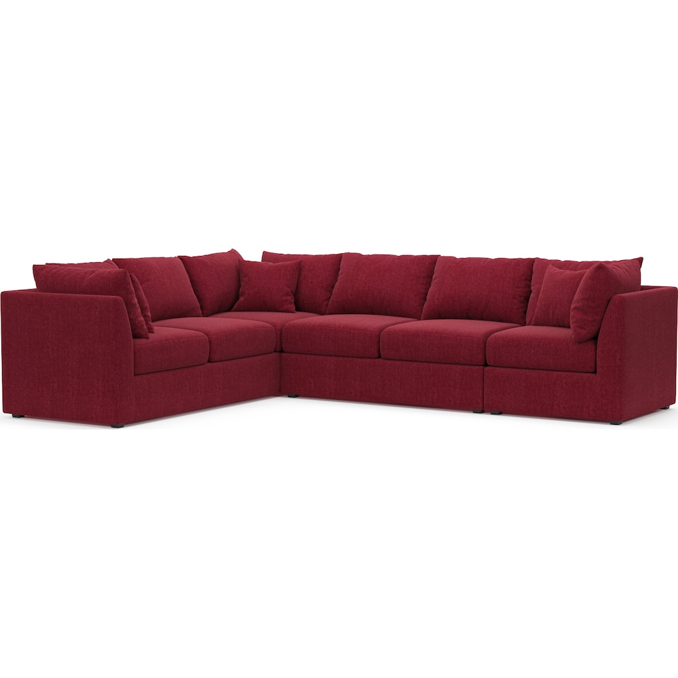 nest red sectional   