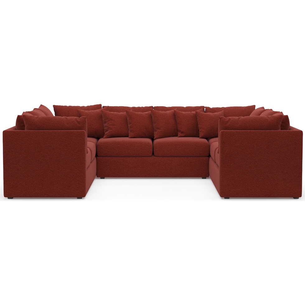 nest red sectional   