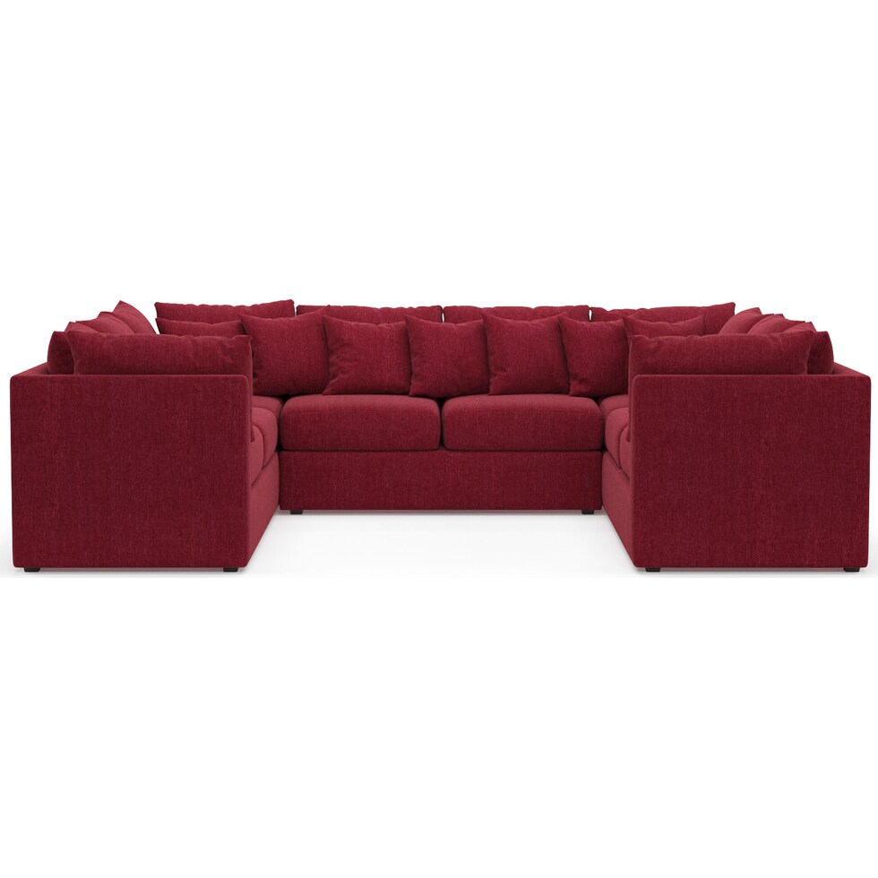 nest red sectional   