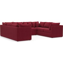 nest red sectional   