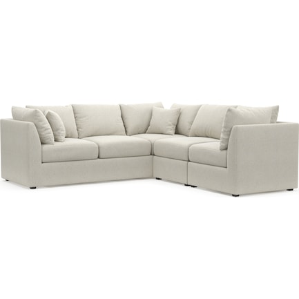 Nest Foam Comfort 3-Piece Small Sectional - Sherpa Ivory