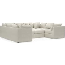 nest white  pc sectional   