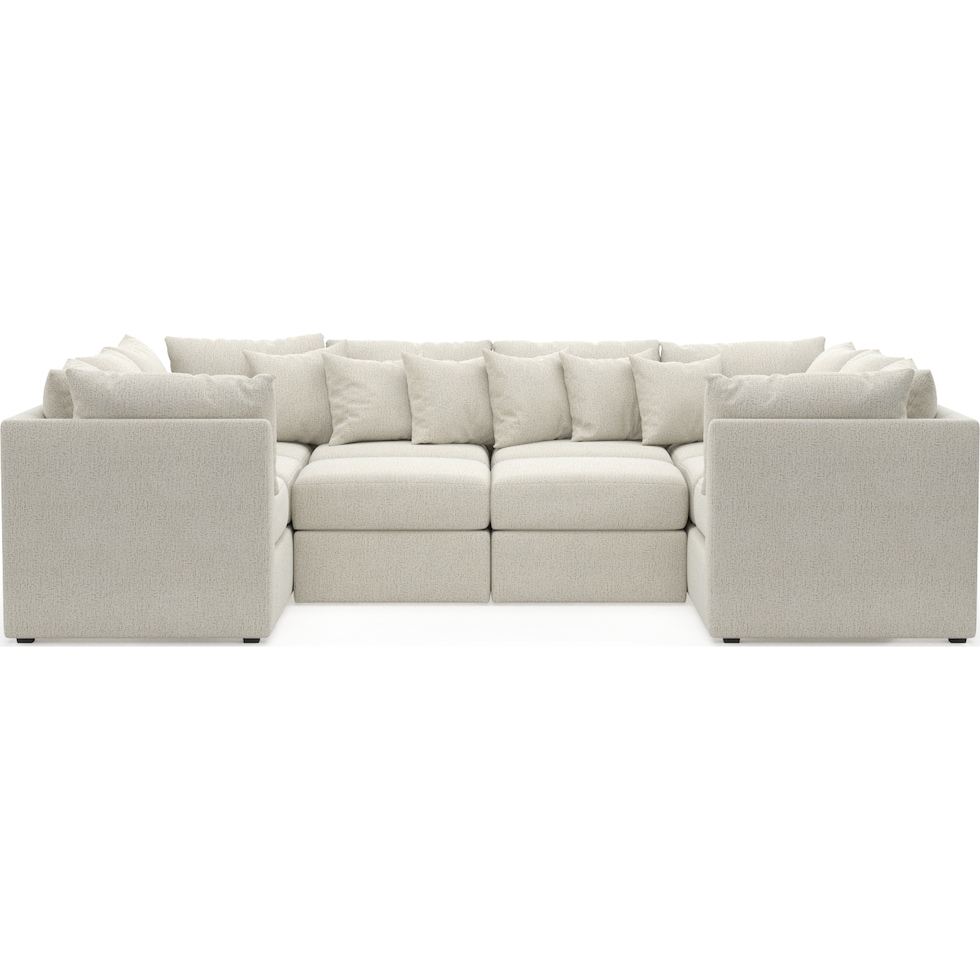nest white  pc sectional   